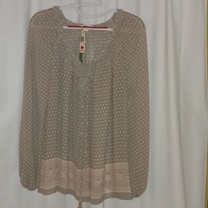 Sophie Max "Babette" Long-Sleeve Blouse, XL - NWT